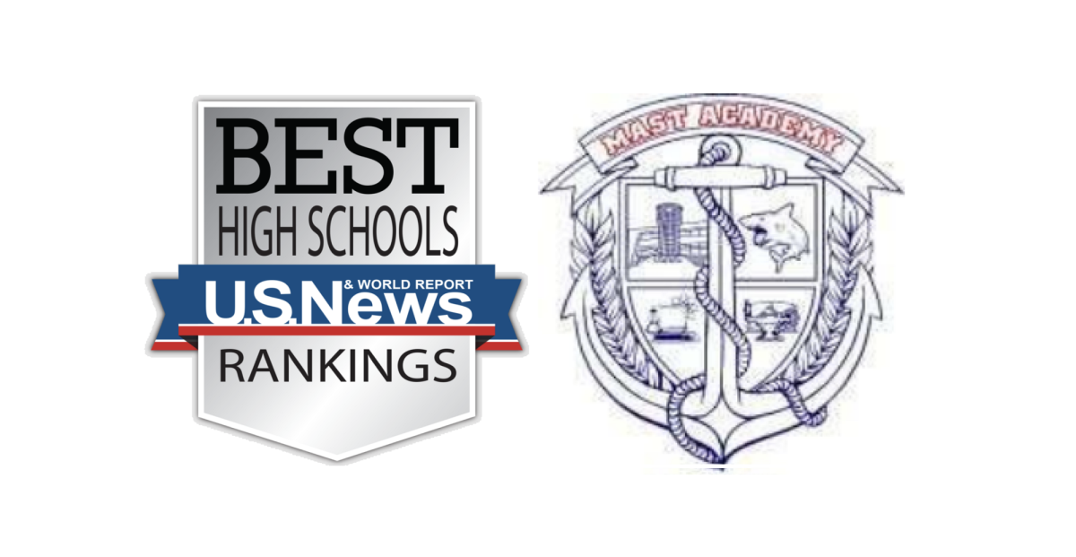 MAST Academy was recognized by U.S. News & World Report as one of the top high schools in America. Images via MAST Academy, U.S. News & World Report.