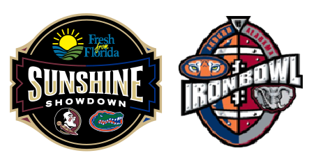 The Sunshine Showdown and the Iron Bowl were two of the college football rivalries contested last weekend.