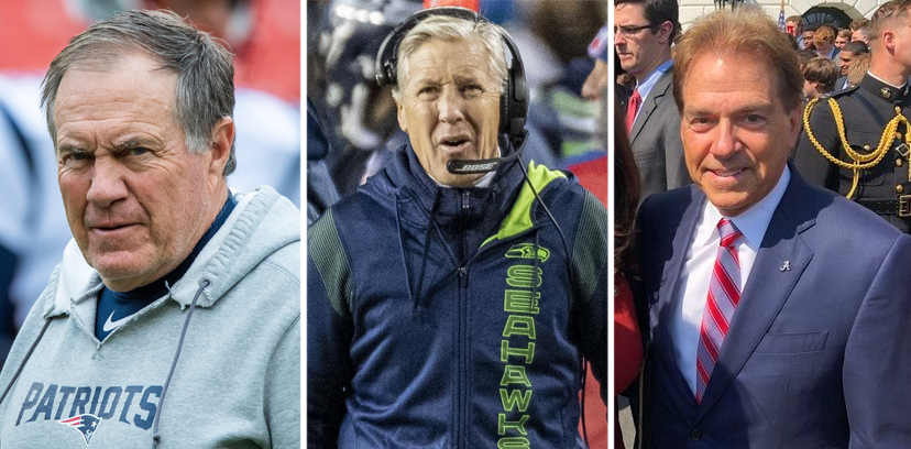 Bill Belichick, Pete Carroll, and Nick Saban are all legendary coaches that will not be with their teams next season.