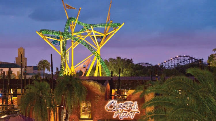 Photo of Busch Gardens roller coaster Cheetah Hunt via buschgardens.com