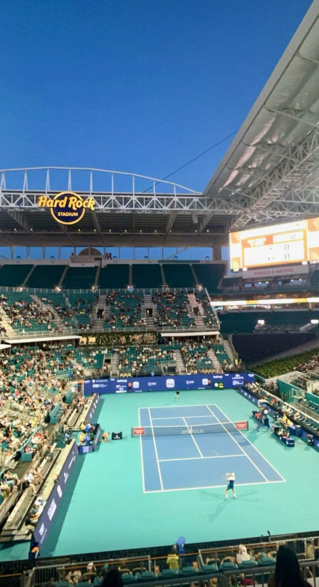 The stadium court at the Miami Open.