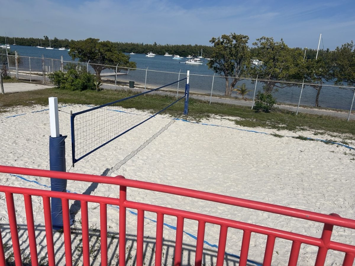 Beach Volley Ball Court is ready to go for this year's tryouts. 