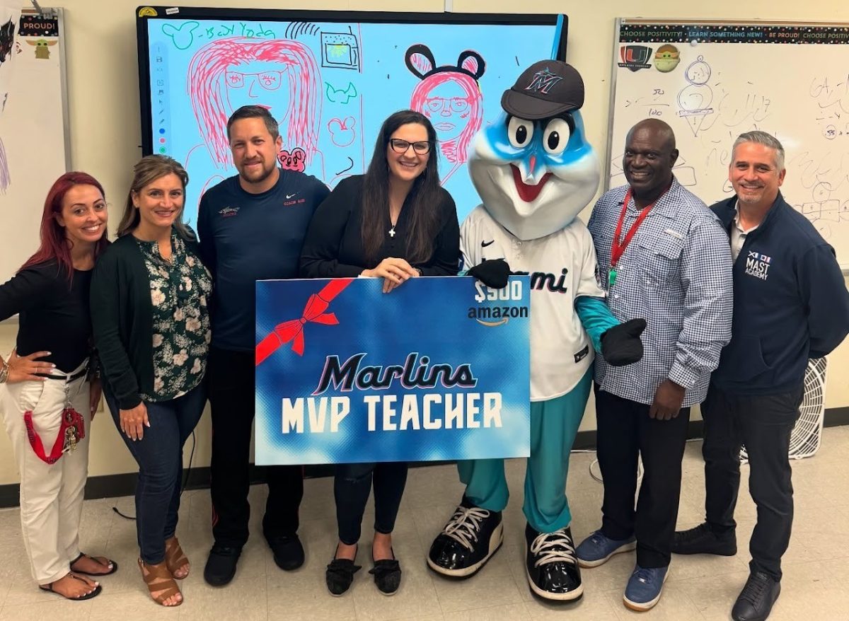 Mrs. Garnett is recognized by the Marlins organization for her dedication to the field education, alongside the MAST Academy administrative team. 